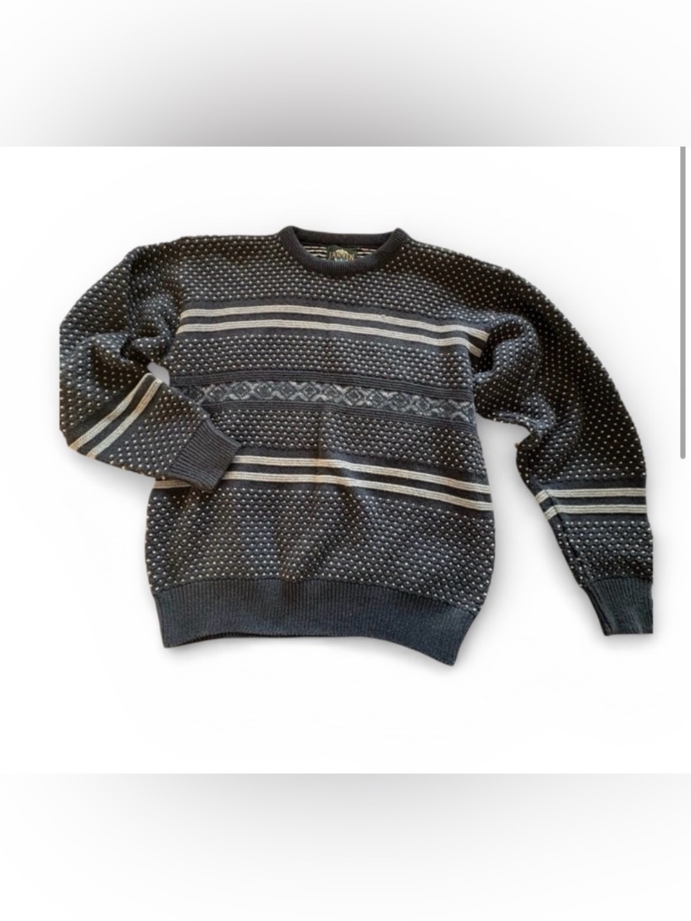 Vintage Jantzen Knit Sweater Mens M Women Oversized USA Textured Crewneck Retro
